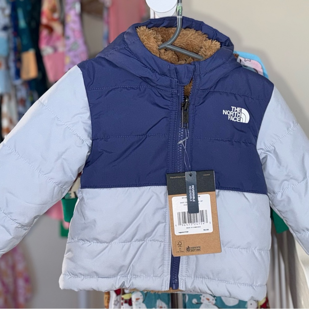 The North Face Navy and Light Gray Reversible Jacket